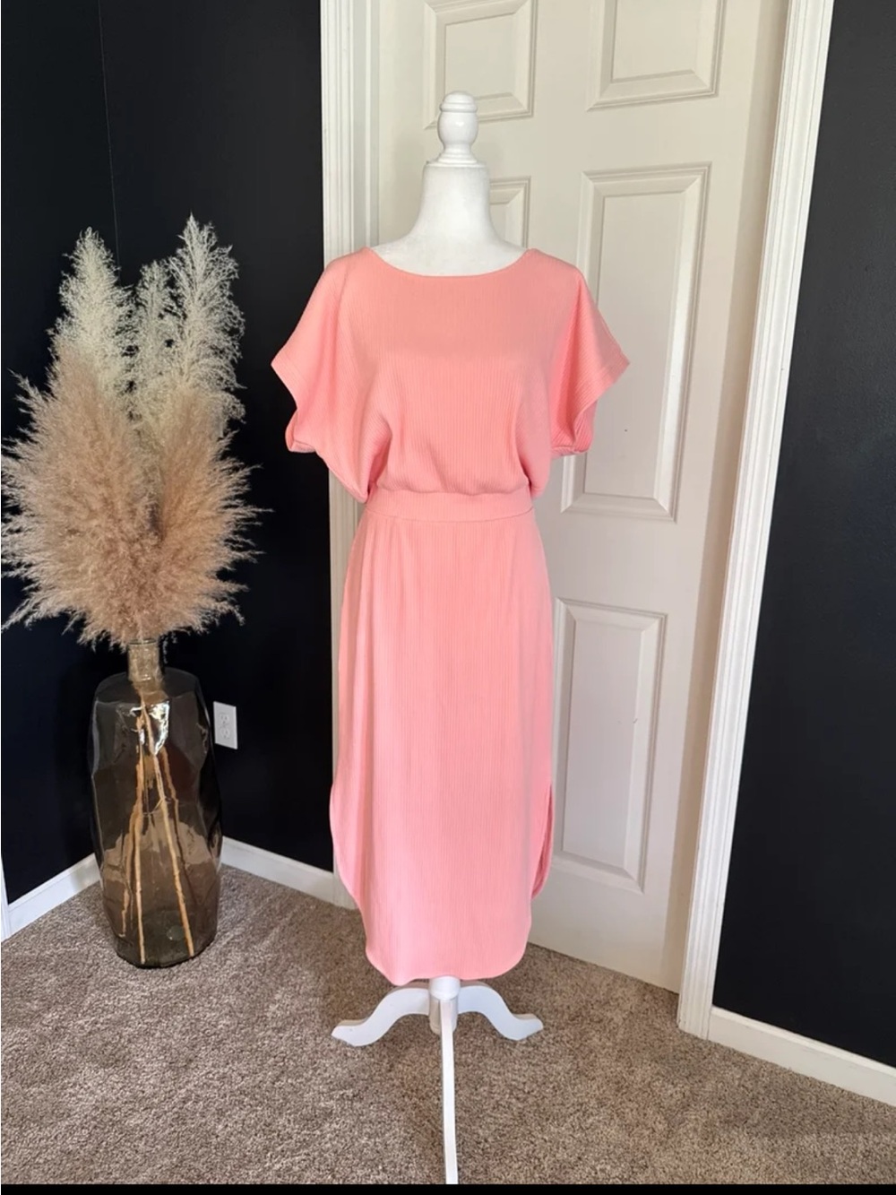 Anthropologie Daily Practice Dolman Sleeve Maxi Dress in Peach size Small - Picture 2 of 12